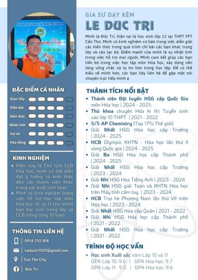 gia sư Hóa học